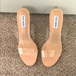 NEW W/O TAGS - Steven Madden Clear Strapless Heels